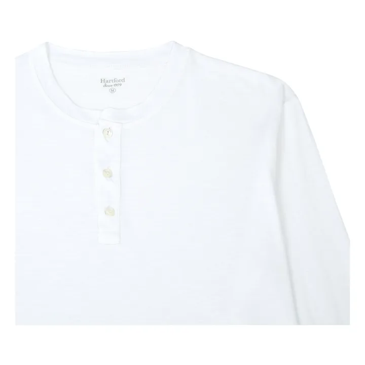 Hartford T-shirt Henley  | Blanc