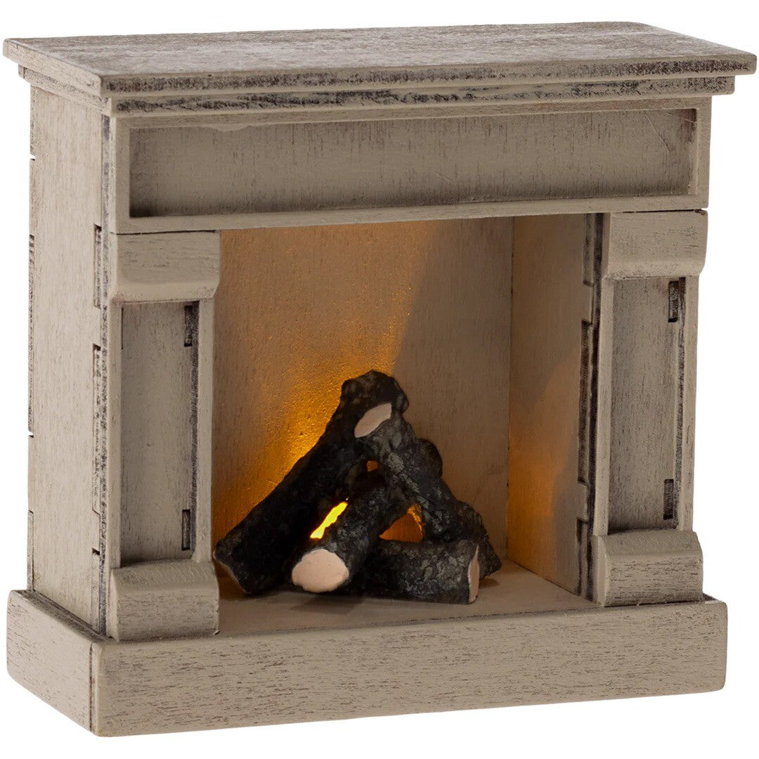 Maileg poppenhuis open haard - off white