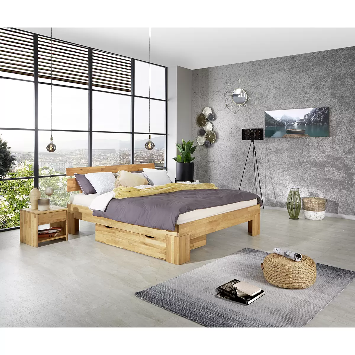 Futonbett Malu 140x200 Eiche
