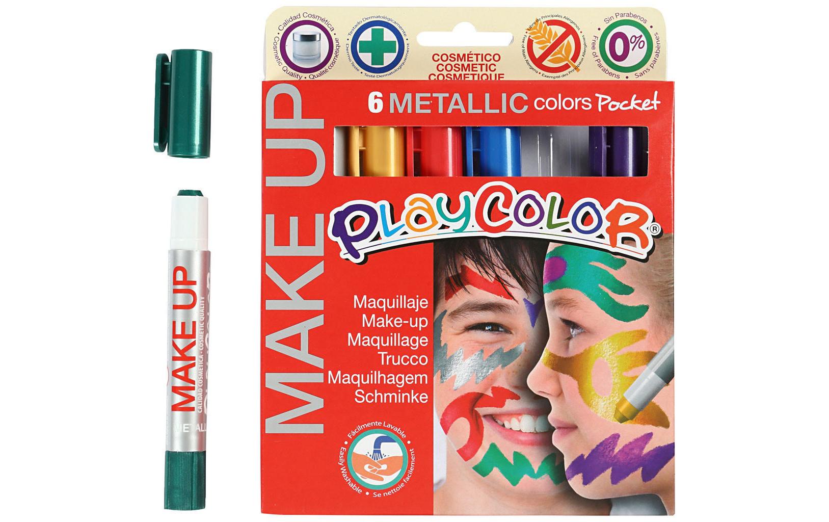 Schminkfarbe Stifte 6 Farben MetalicSchminkstifte-Set