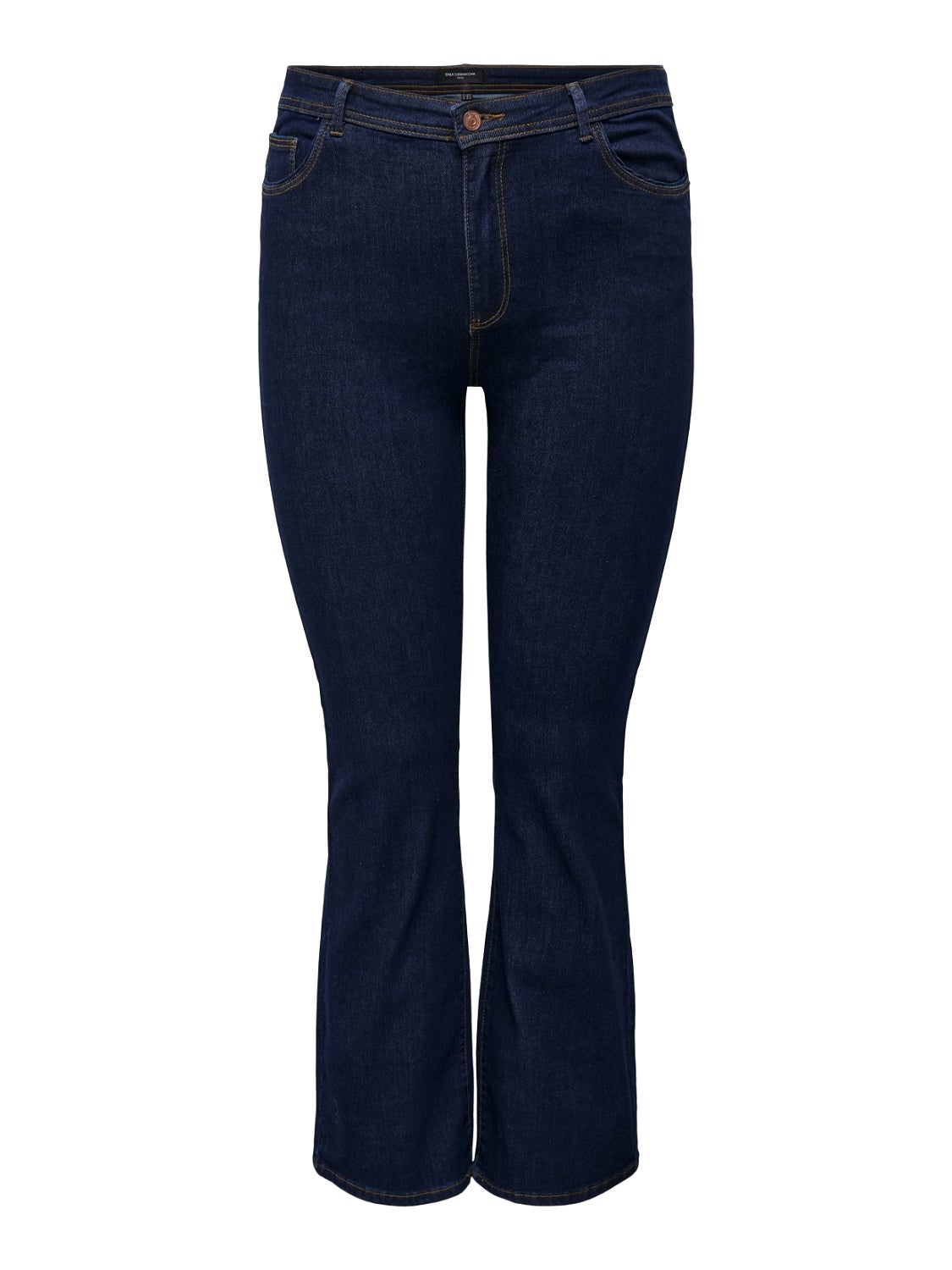 CARSALLY Hohe Taille Ausgestellt Jeans Dark Blue Denim