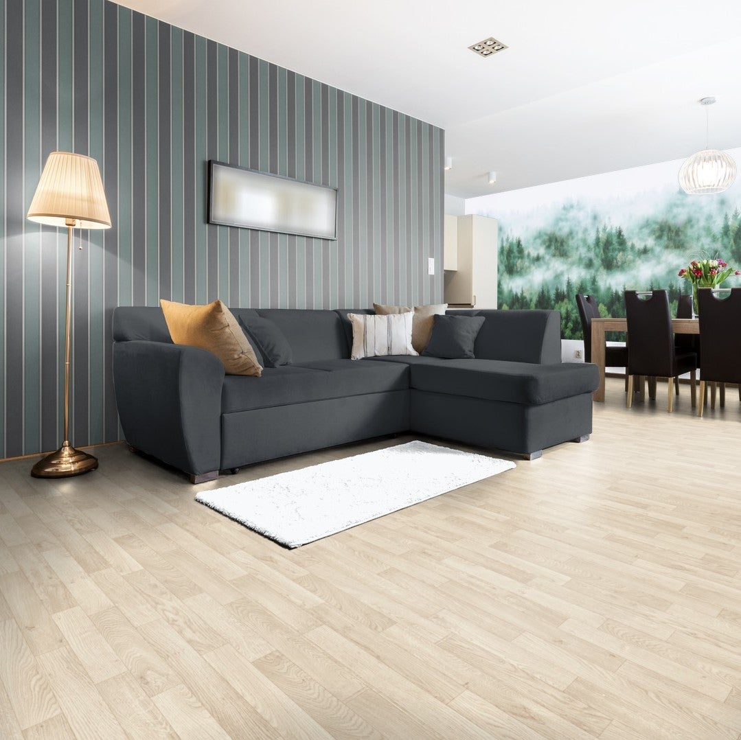 PVC vloer per meter, houtlook, CV vloer met schuimrug, 200 cm breed (per meter verkocht)
