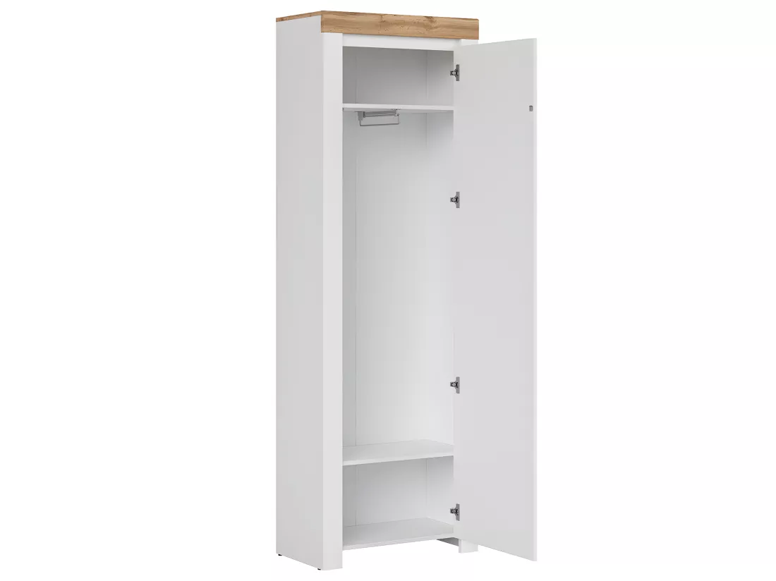 Meuble d'entrée 1 porte Hella Blanc et Bois