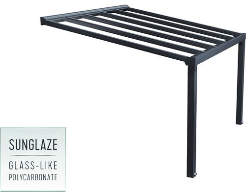 Palram-Canopia Stockholm terrasoverkapping 370x330,5 cm antraciet