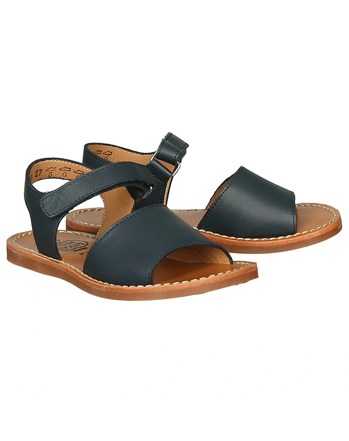 Leder-Sandalen PLAGE STITCH EASY in marine