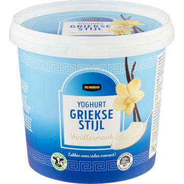 Jumbo Yoghurt Griekse Stijl Vanillesmaak 1 kg