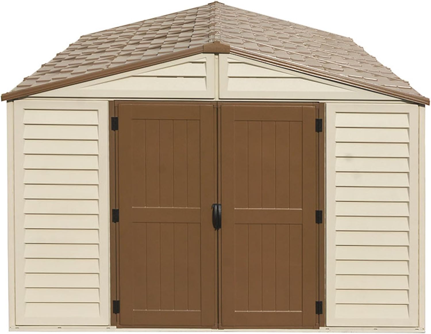 Duramax WoodBridge Plus 10.5' x 13' Schuppen – Beige/Braun, 399.8x318.7x222.0 cm