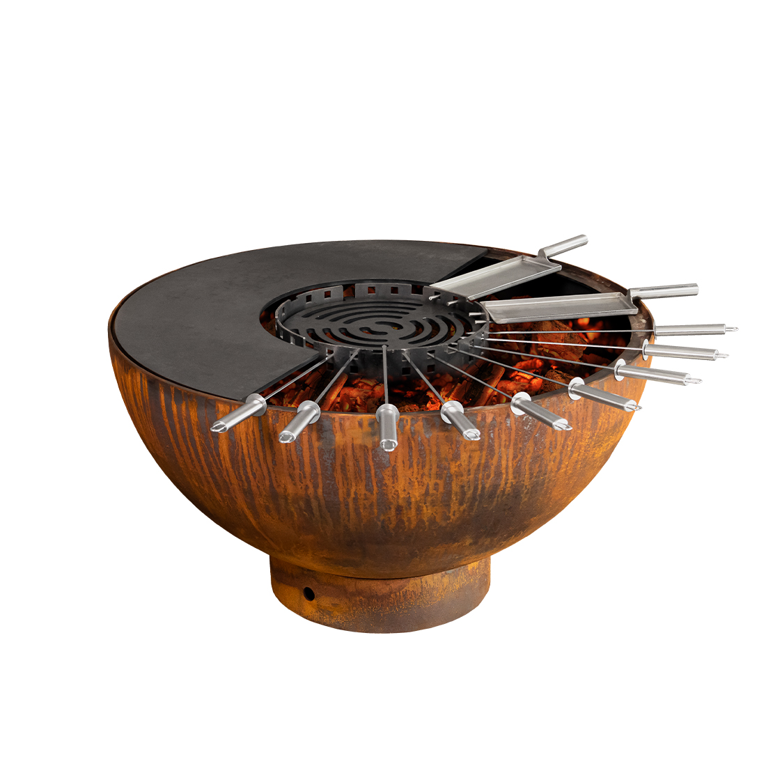 Mr. Grill Feuerschale Ø 80 cm mit Grillring und Zubehör