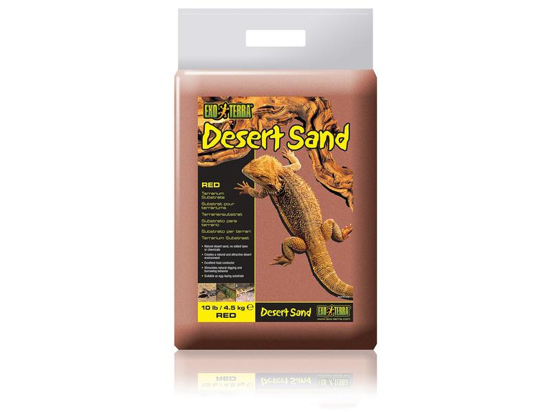 Exo Terra Bodensubstrat Desert Sand, Rot, 4.5 kg Substrat für Wüstenterrarien