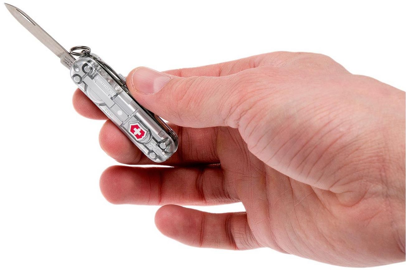 Victorinox Signature Lite transparant zilver 0.6226.T7 Zwitsers zakmes