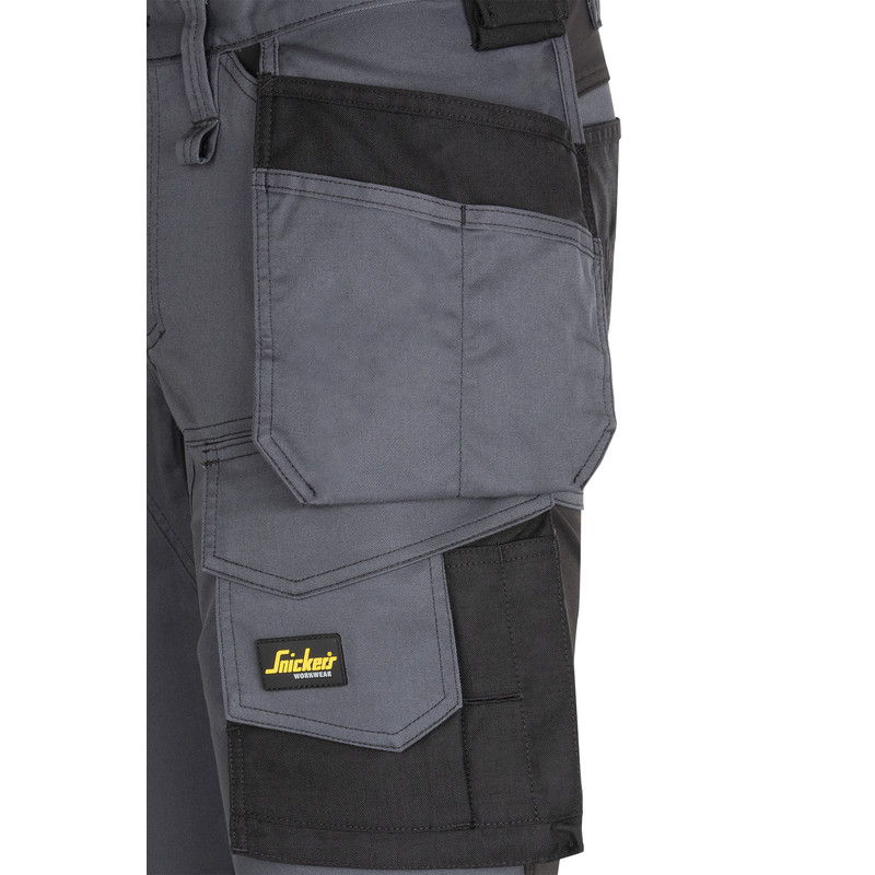 Snickers AllroundWork stretch werkshort met holsterzakken slim fit 6141 48 grijs*