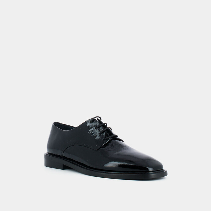 Derbies  en cuir plissé noir