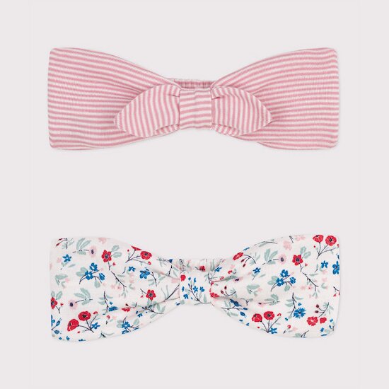 Lot de 2 bandeaux bébé en coton   de               Petit Bateau