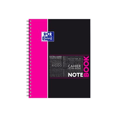 Oxford Etudiants - Cahier Notebook A4+ (24 x 29,7 cm) - 160 pages - grands carreaux (Seyes) - double spirale - disponible dans différentes couleurs