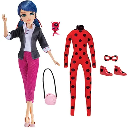 Bandai Miraculous Puppe Marinette 26 cm + 2 Outfits