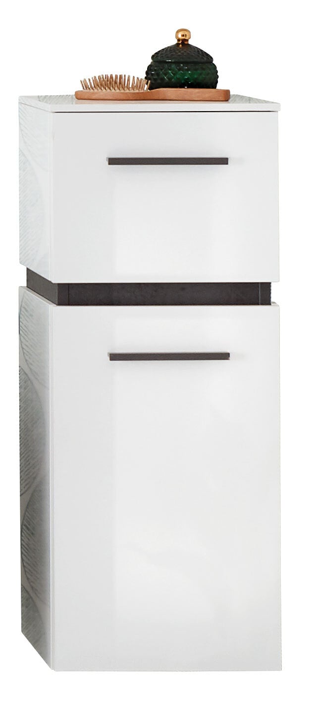 Musterring Highboard RIMINI schneeweiß/ dunkelgrau