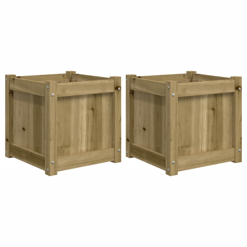 Jardinières 2 pcs bois de pin imprégné