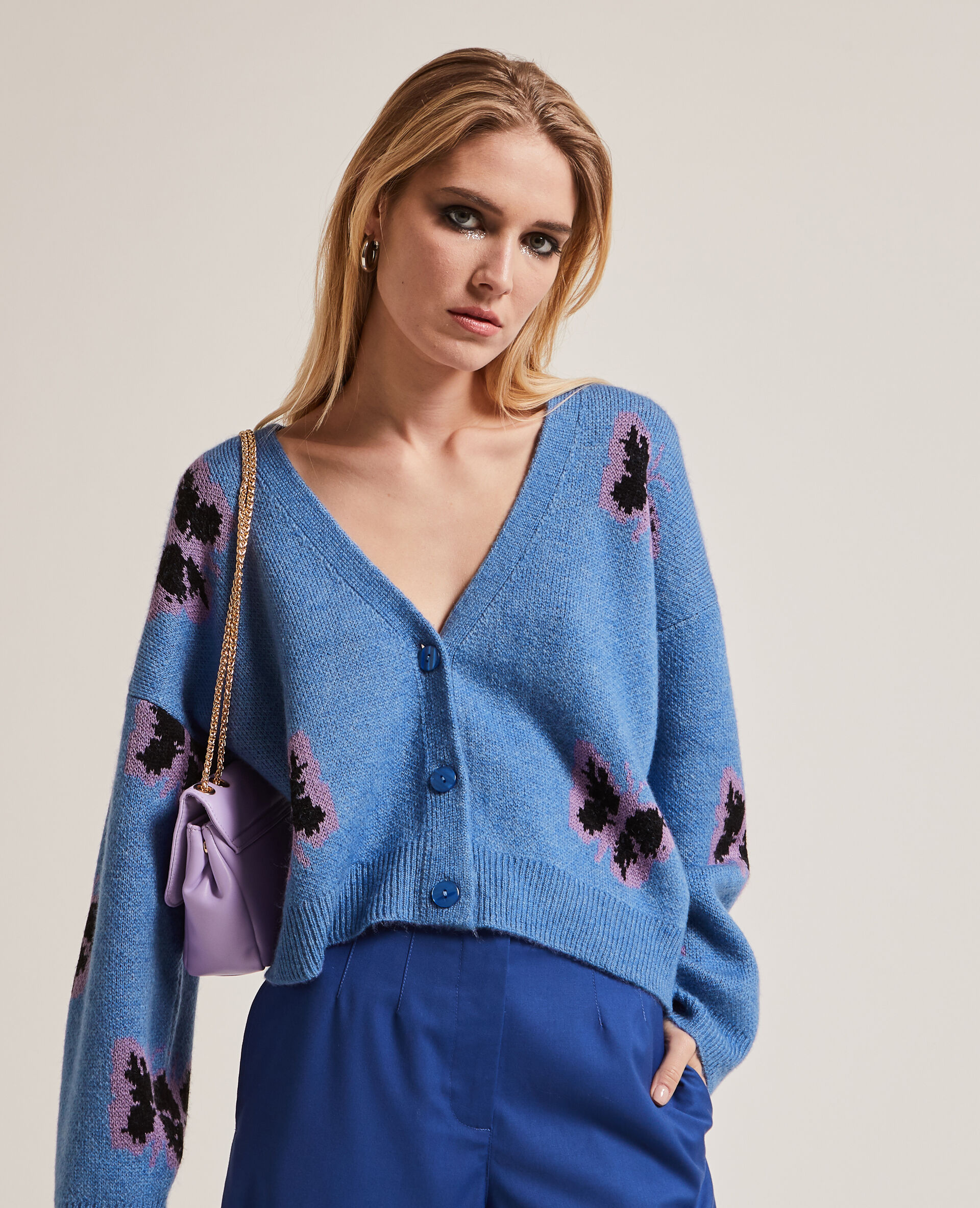 Gilet en maille - Bleu