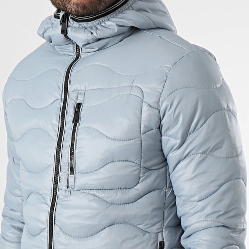 Doudoune Capuche Bleu Ciel
