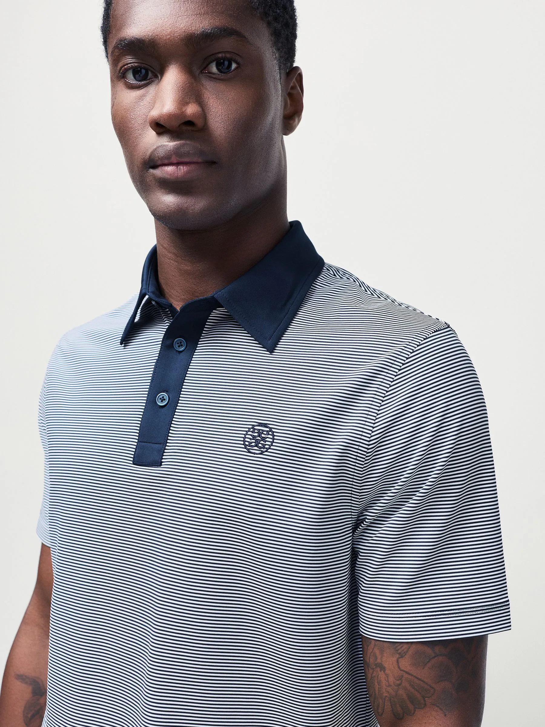 G/Fore Feeder Stripe Golf Polo Shirt