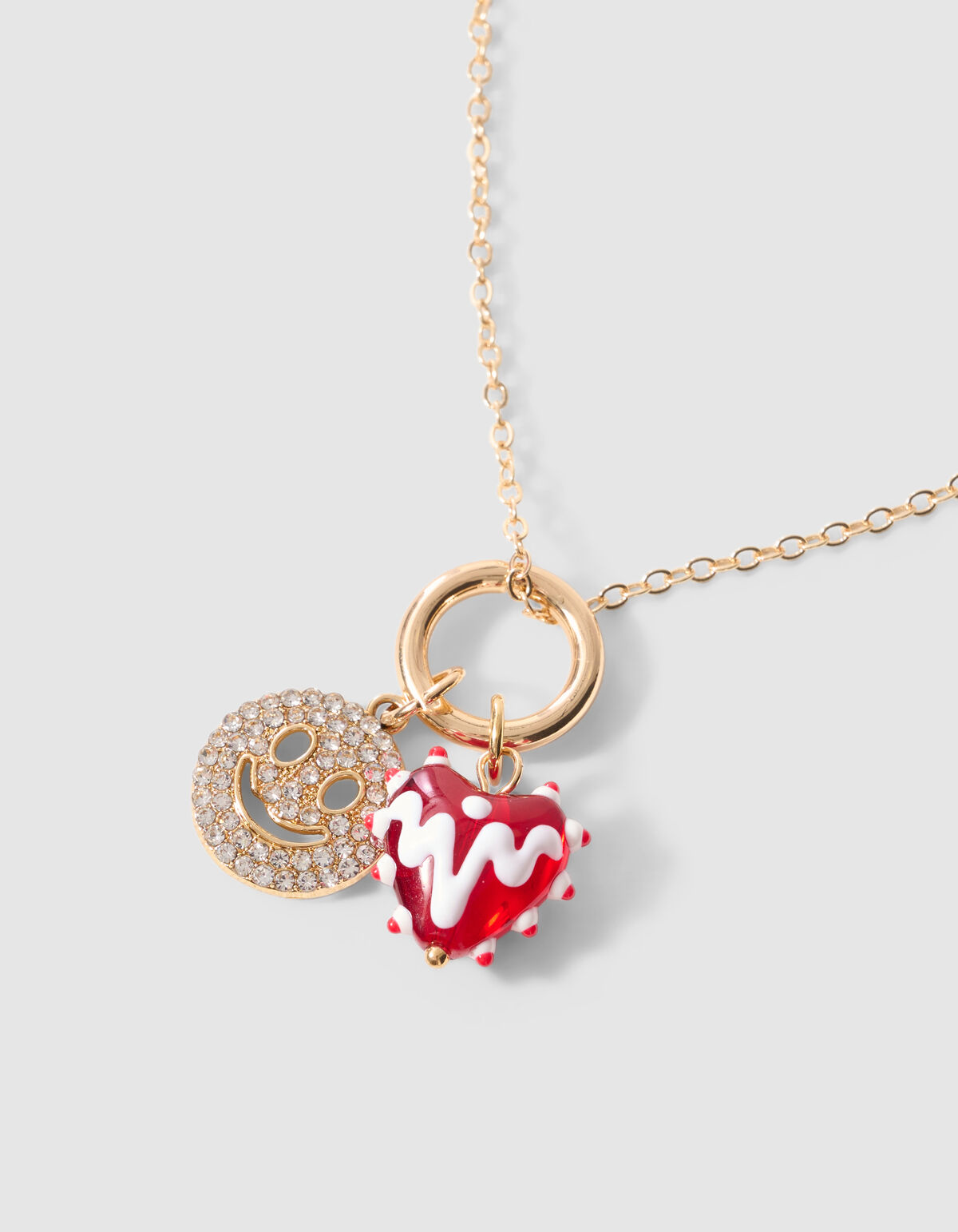 Smiley Heart Ketting Goud