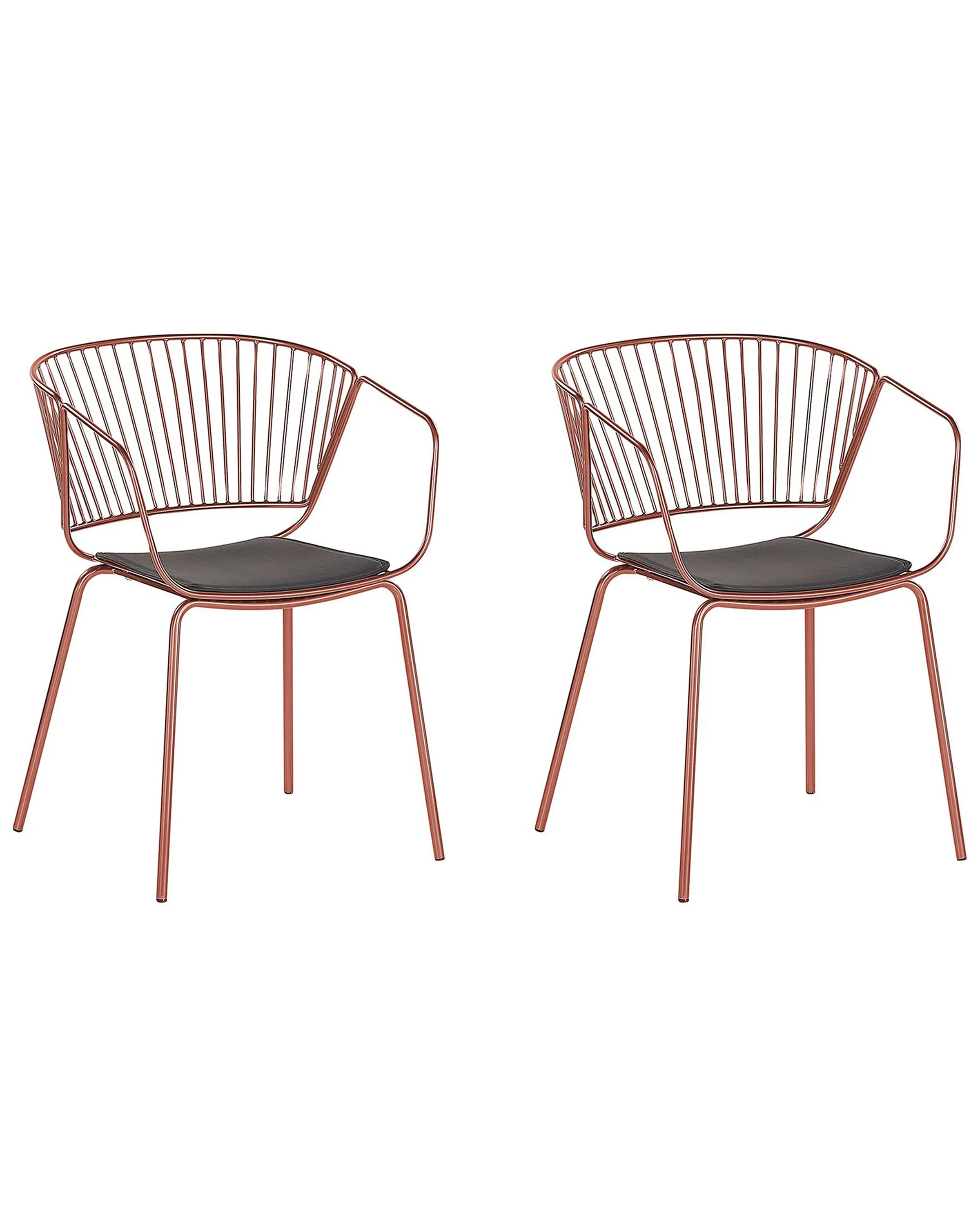 Set van 2 eetkamerstoelen RIGBY Metaal Koper