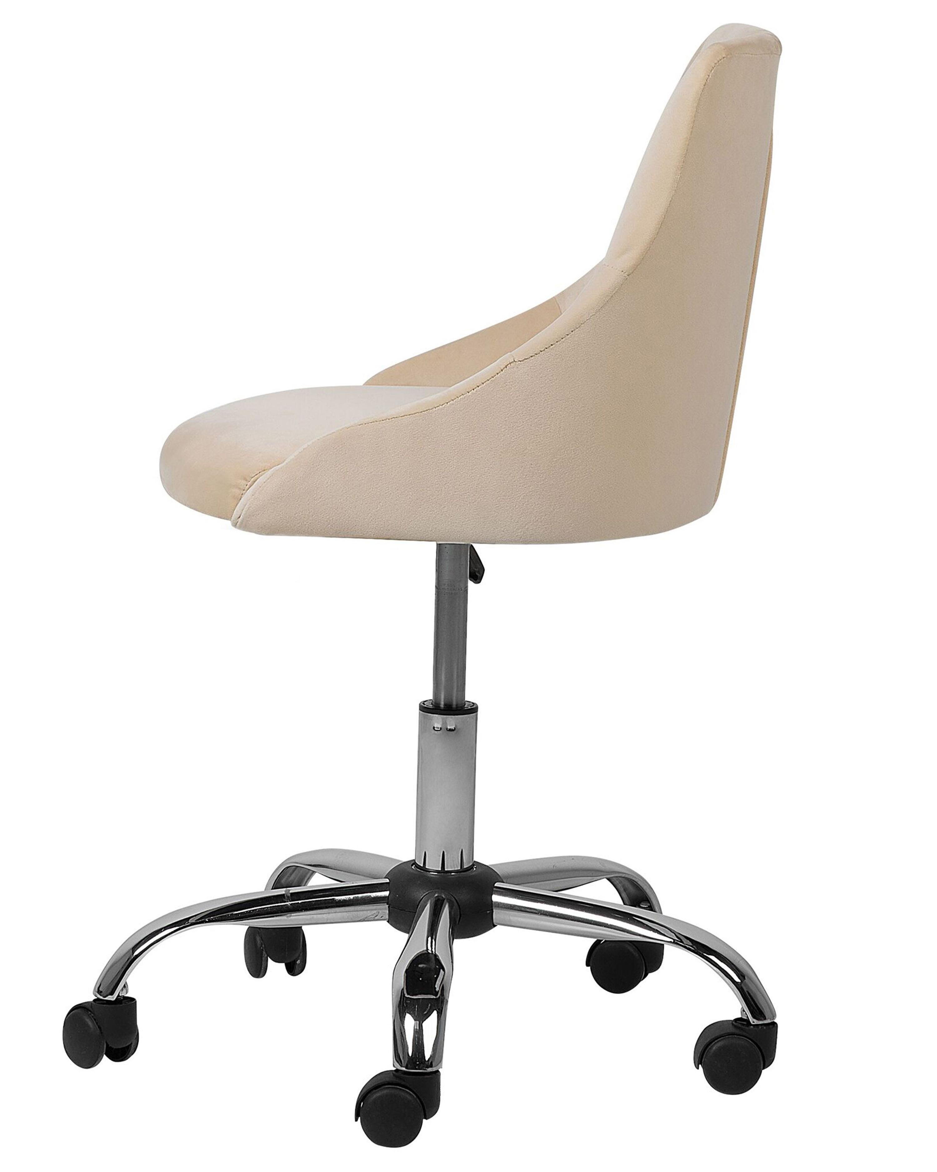 Bureaustoel PARRISH Fluweel Beige