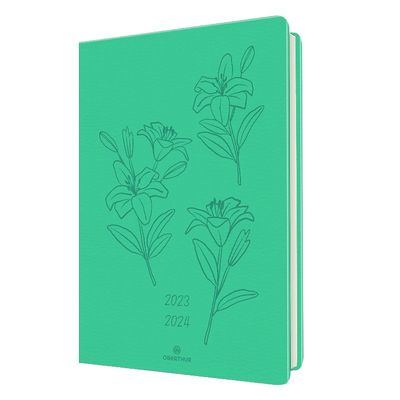 Agenda Summerside 25 - 1 semaine sur 2 pages - vert turquoise - Oberthur