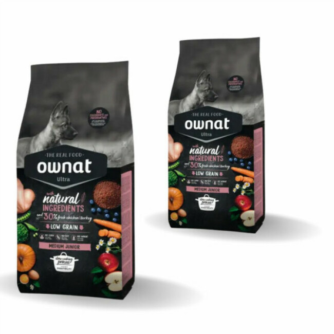 Croquettes Ownat Ultra Junior Medium pour chiot de race moyenne