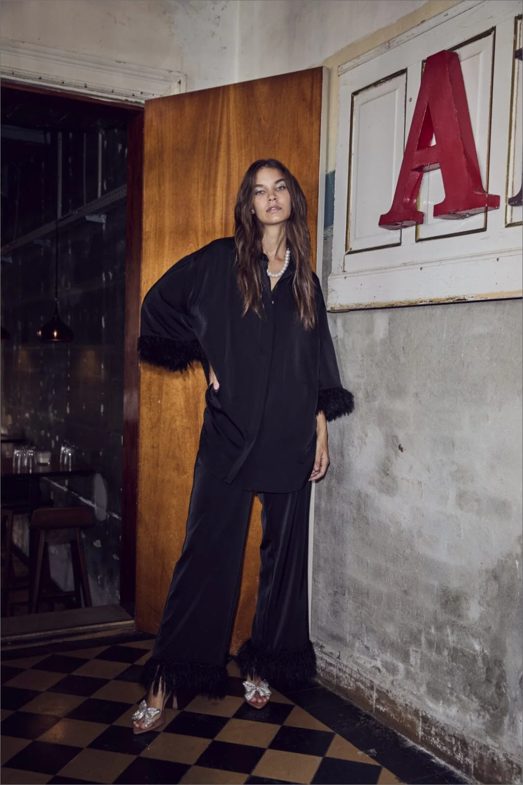 Co´Couture Adnacc Feather Shirt 35686 96 black