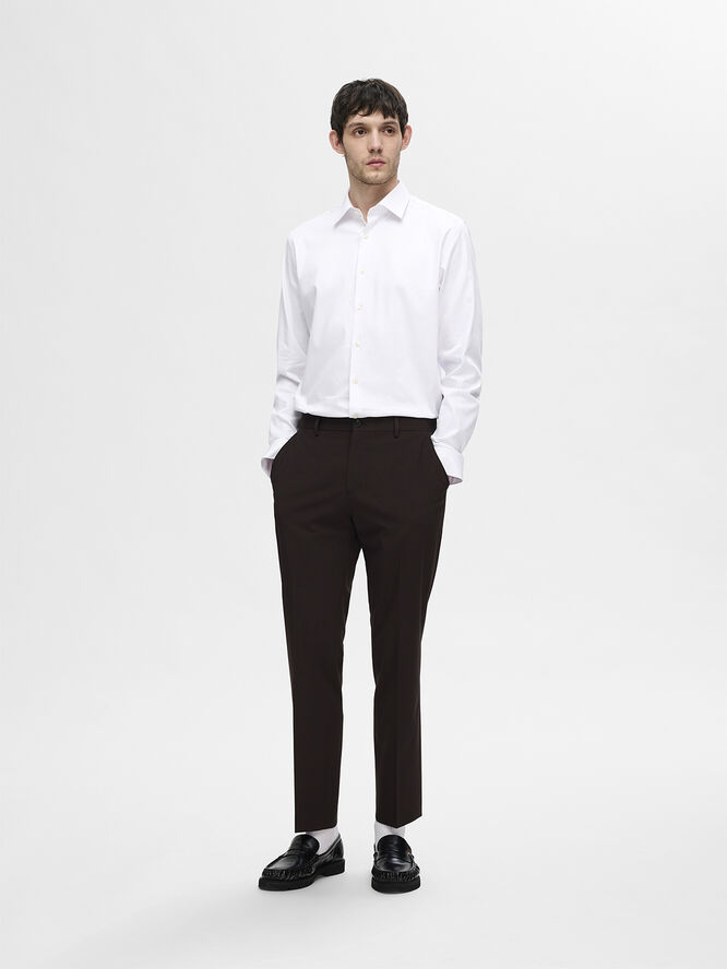 Selected Homme SLHSLIM-PERFORMANCE SHIRT LS NOOS Hvid