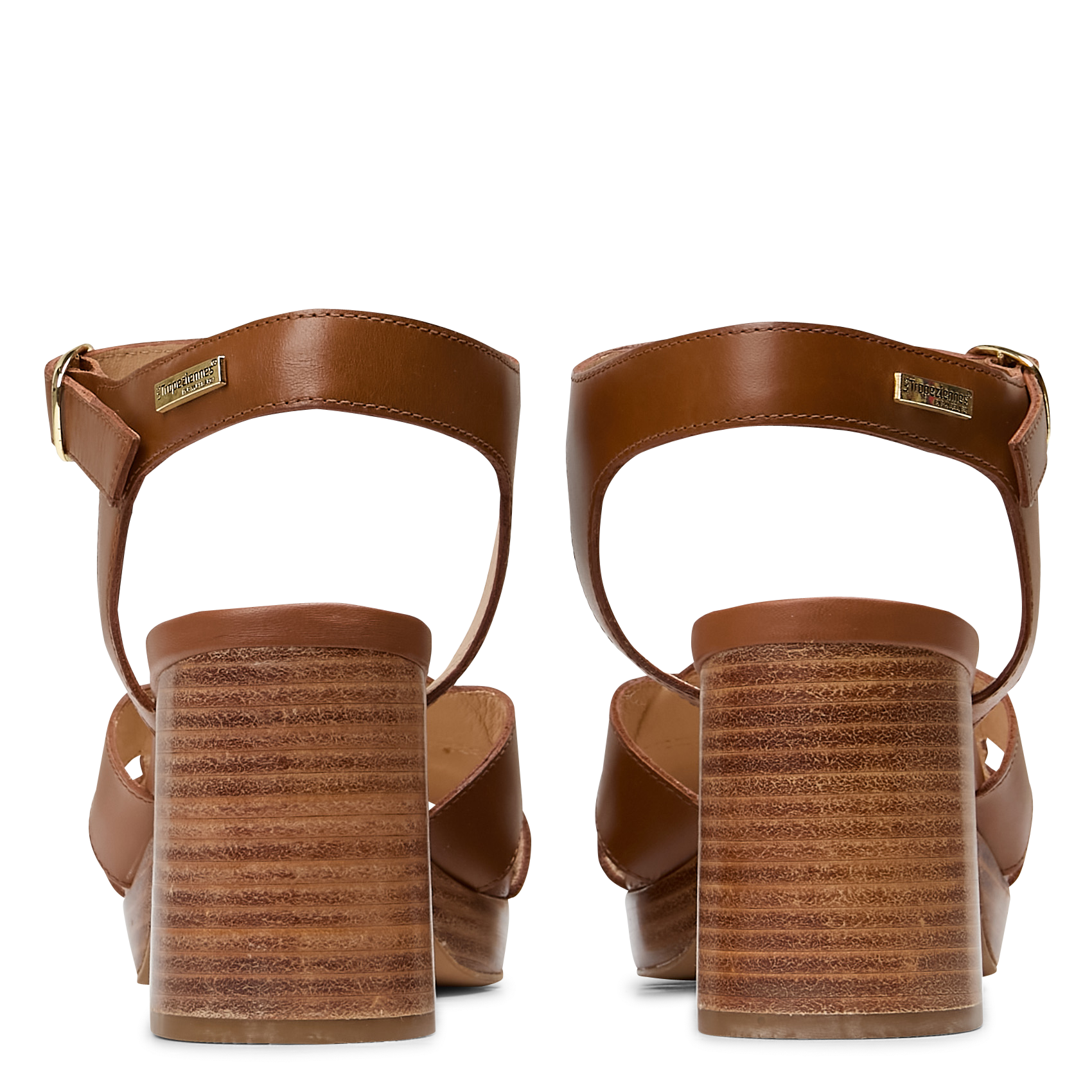 LINESS - Sandales haute en cuir | Marron