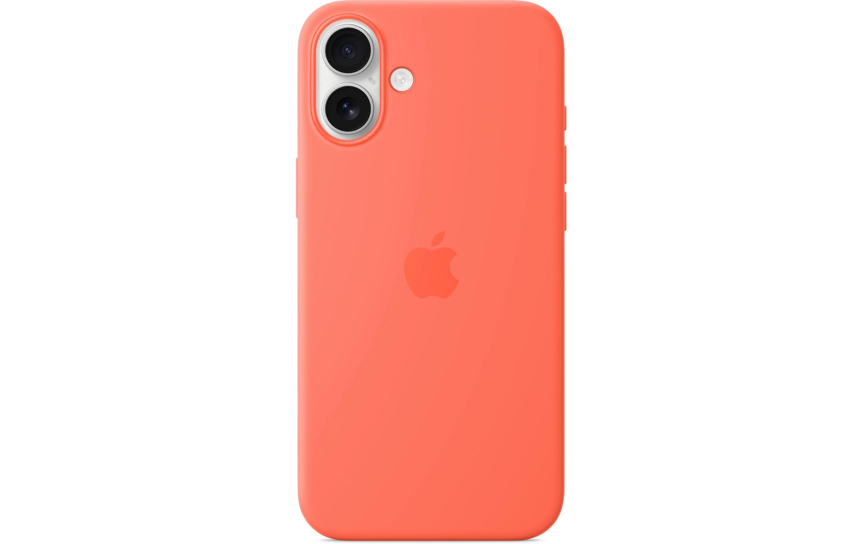 Silicone Case mit MagSafe iPhone 16 Plus TangerineSilikon-Backcover mit «MagSafe» für das Apple iPhone 16 Plus