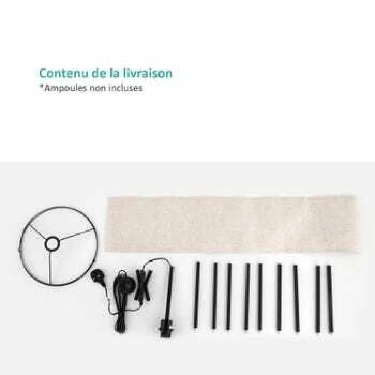 EMKE Lampadaire Tripode Noir