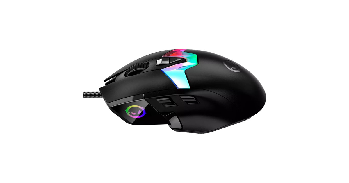 LORGARMSP80 gaming muis  (Zwart, 100 - 26000 dpi, RGB, RGB display)