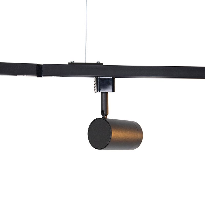 Modern hangend railsysteem met 5 spots zwart 1-fase  - Iconic Jeana