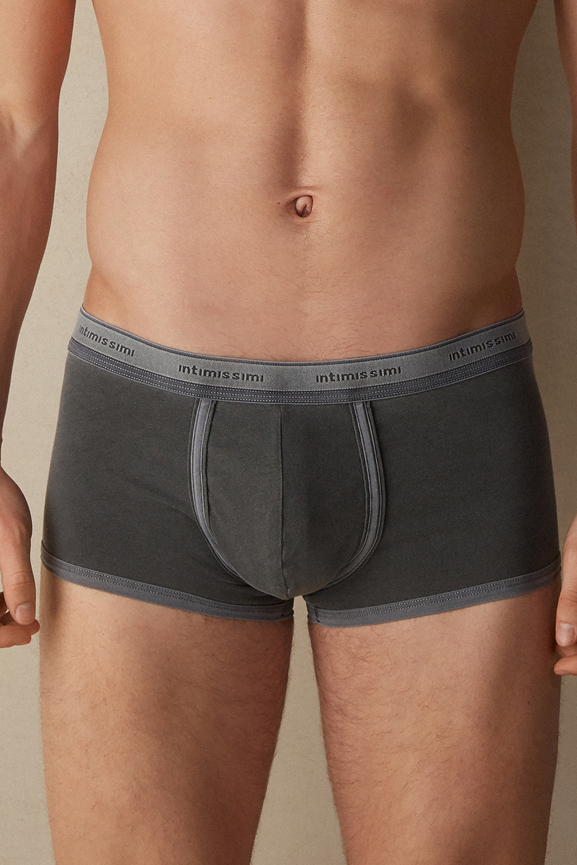 Cuecas boxer tingidas em peça com elastano e algodão Supima®