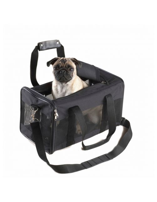Ebi Nylontas M - Hondendraagtas - 50x27x29 cm 1.3 kg Zwart