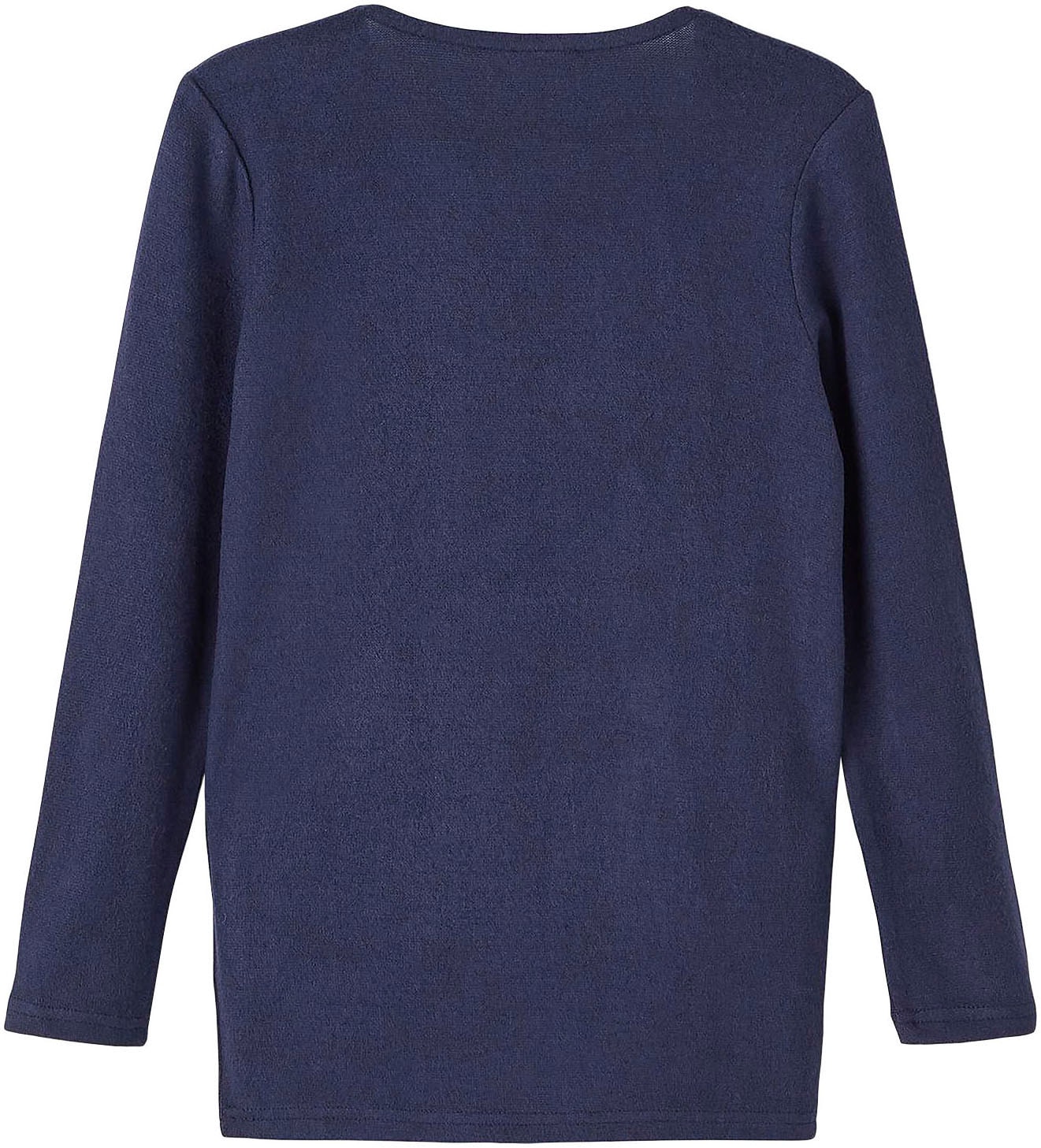 Name It Strickjacke »NKFVICTI – Cardigan ohne Verschluss aus Feinstrick«, unifarben, casual, regular fit, Feinstrick, V-Ausschnitt