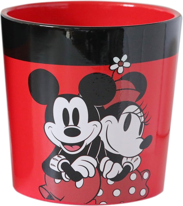Disney bloempot Mickey en vrienden rood D 13 H 14 cm
