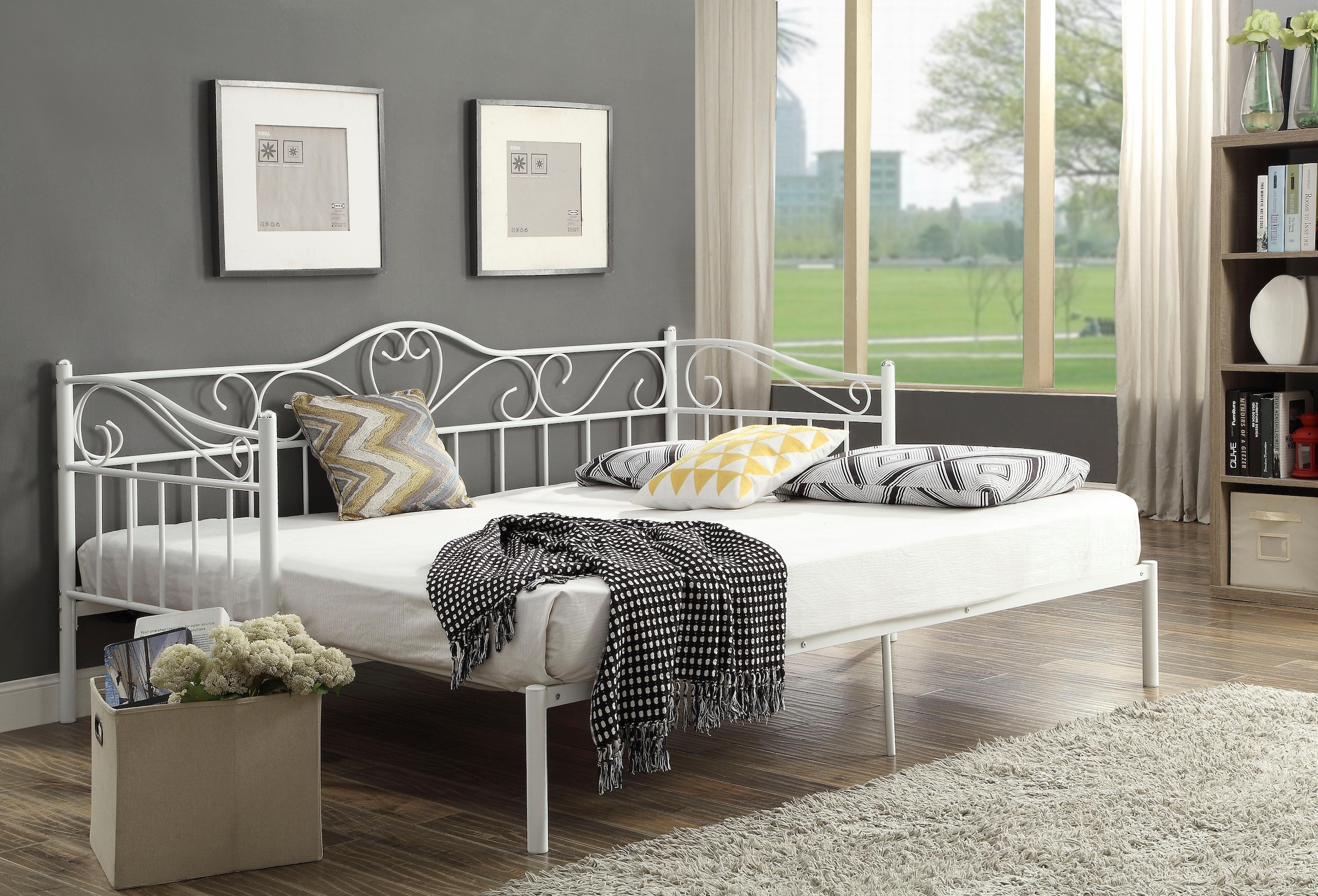 Home affaire Metallbett »Sina« mit geschwungenem Kopf- und Fussteil, ausziehbar auf 180/200 cm