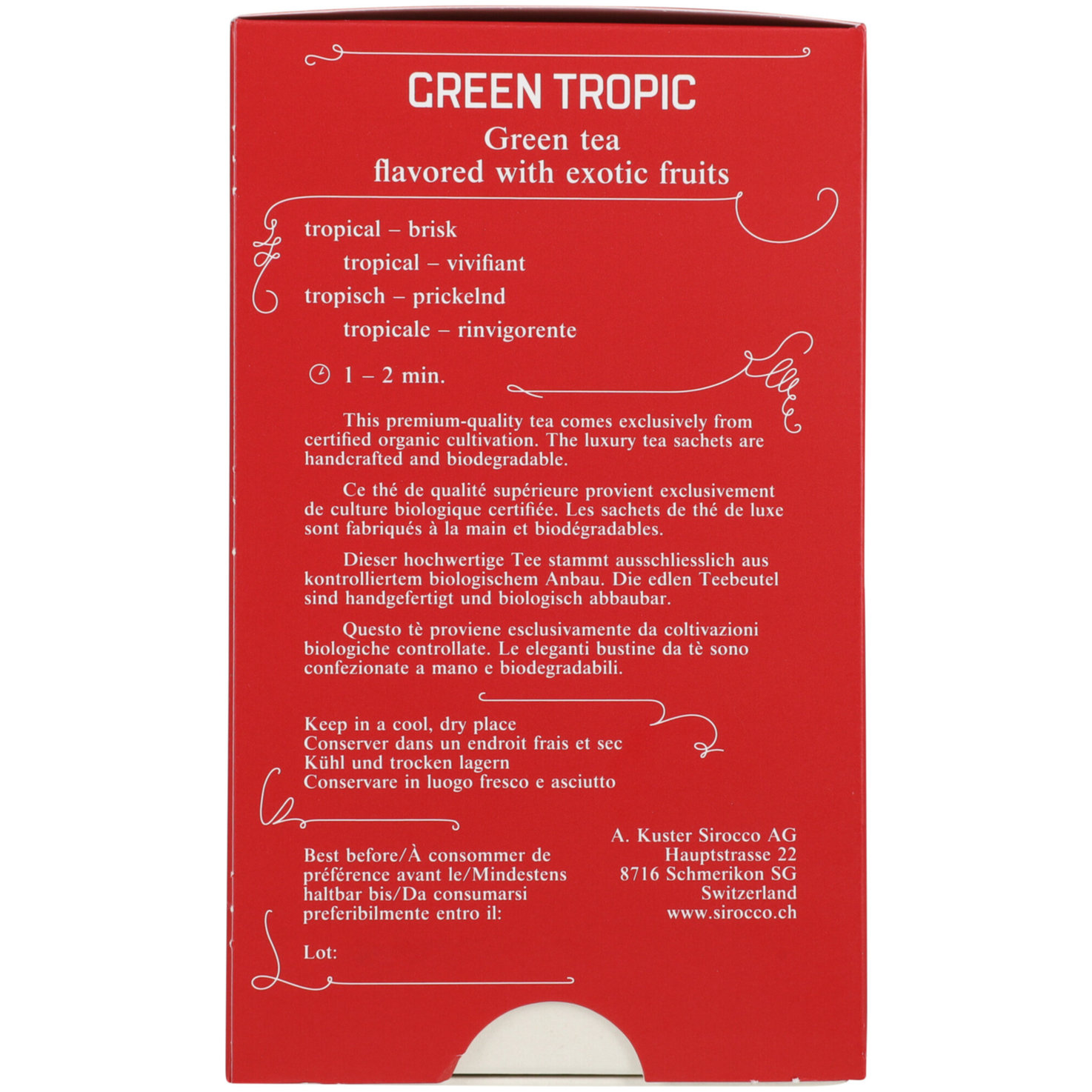 Sirocco Green Tropic Tee 20 Beutel