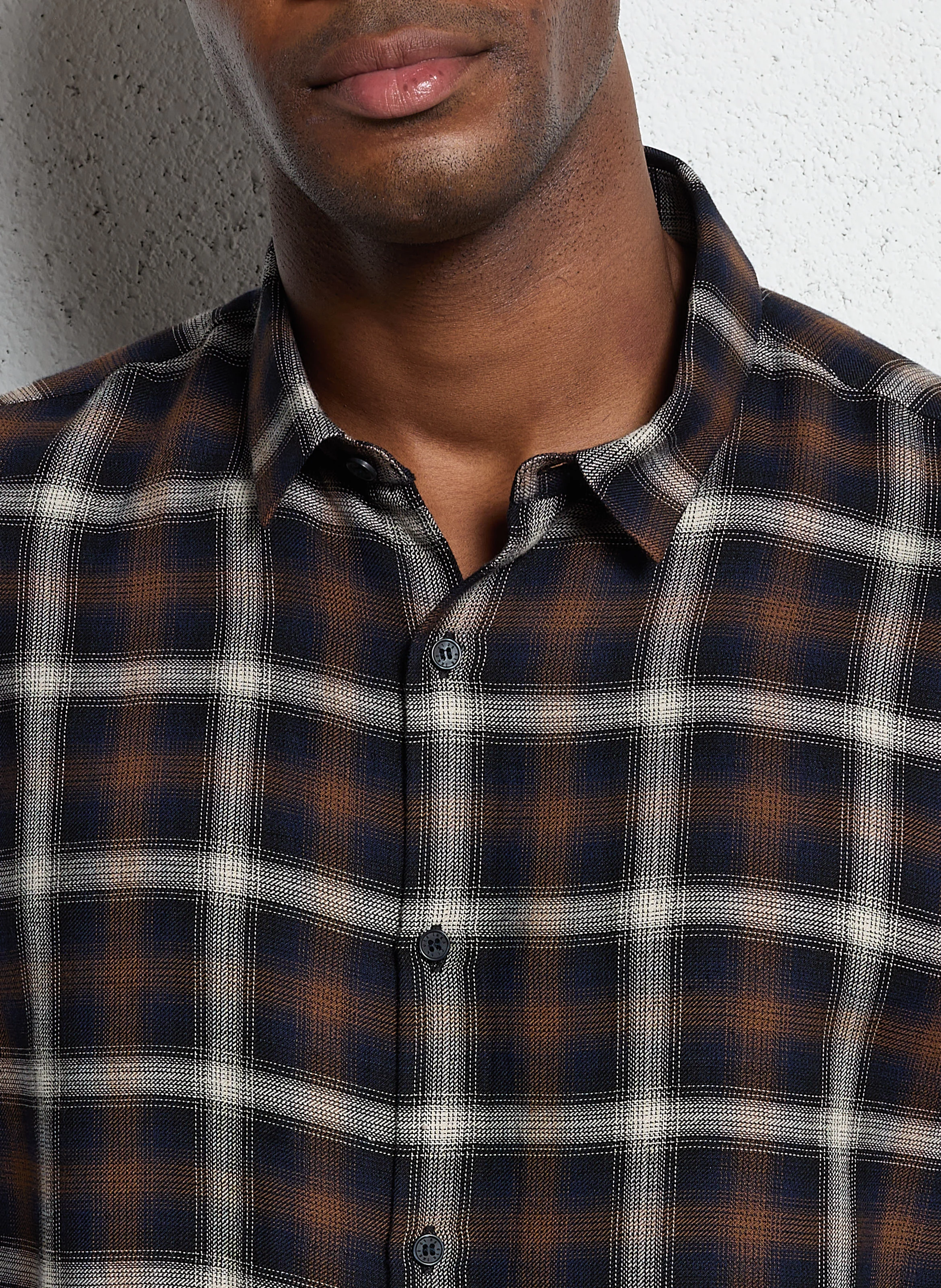 Chemise regular à carreaux | Marron