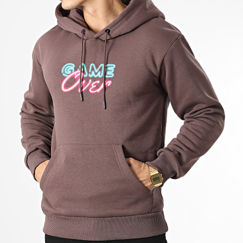Sweat Capuche GK-1128 Prune