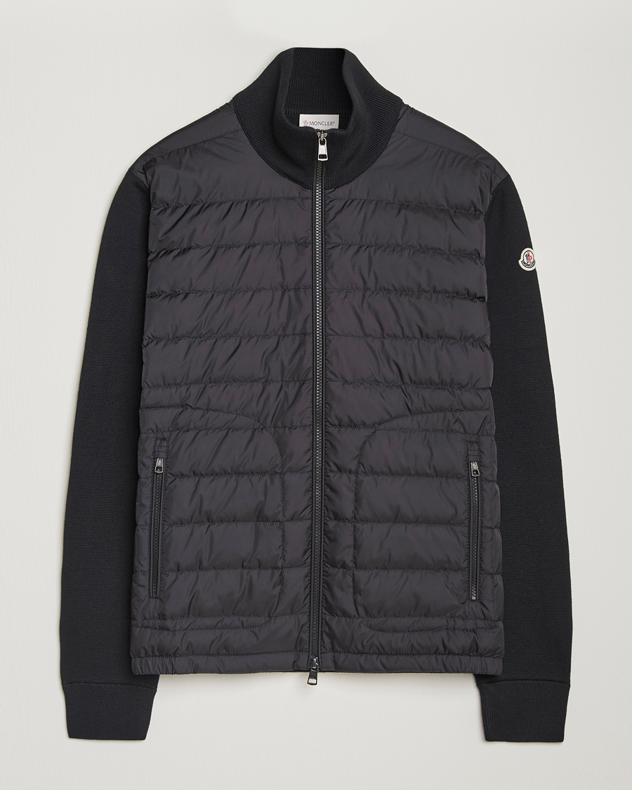 Moncler Hybrid Zip Cardigan Black