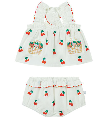 Stella McCartney Kids Sommerset - Top/Bloomers - Ivory m. Kirsch