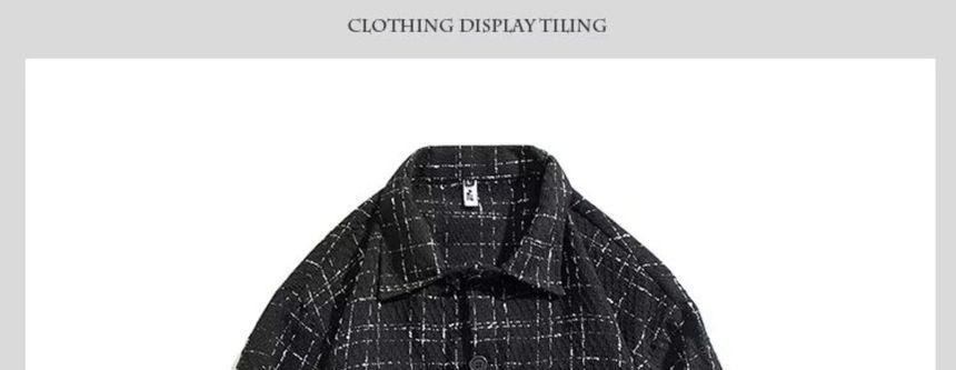 Dukakis - Tweed jasje met kraag en knoopjes