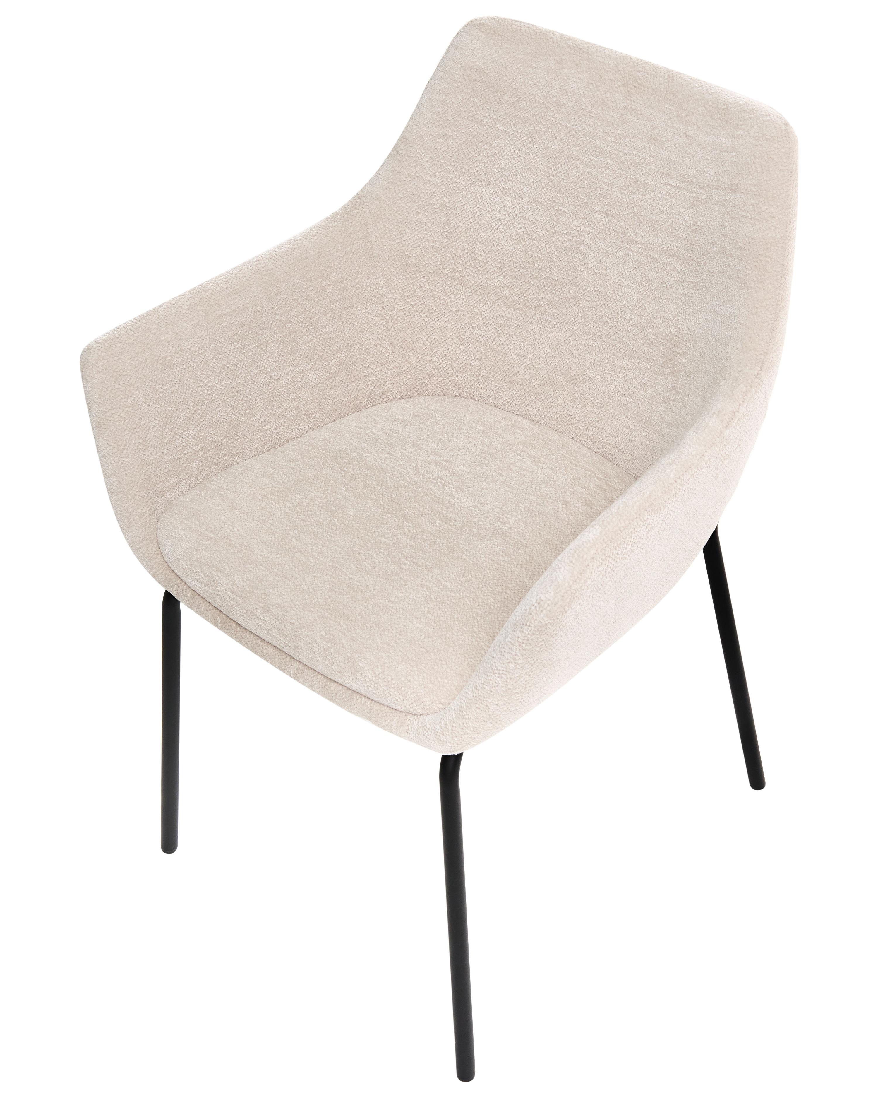 Set van 2 eetkamerstoelen BOWDON Chenille Lichtbeige