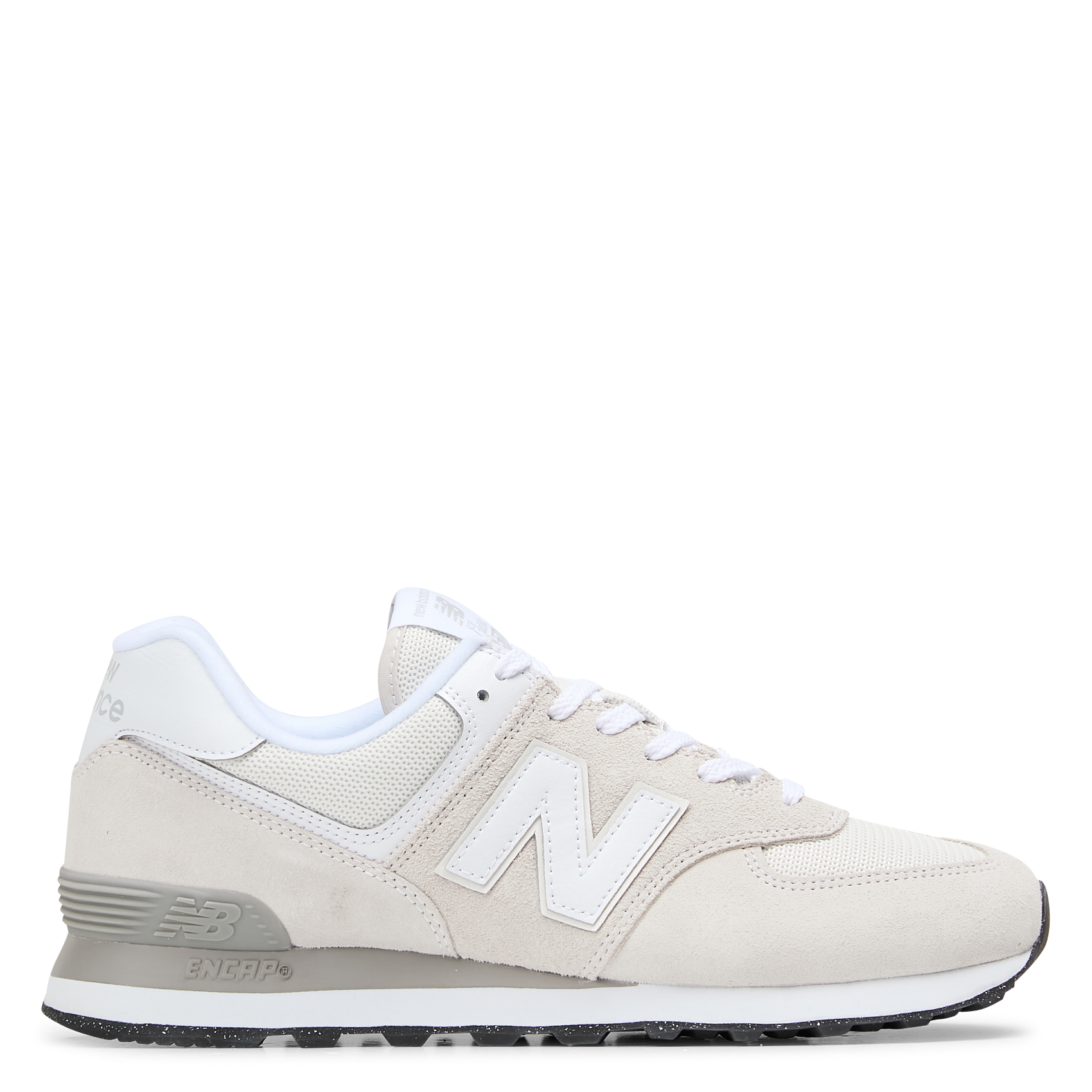 574 - Baskets basses en cuir velours | Beige