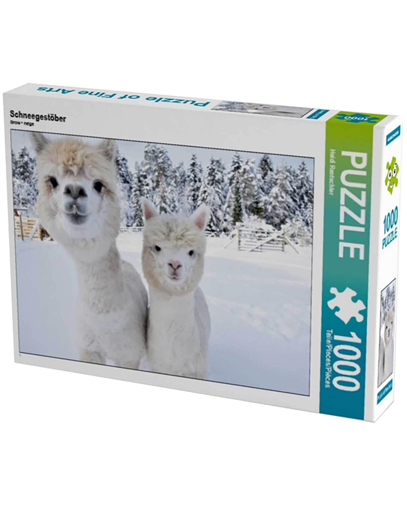 Alpakas Schneegestöber (Puzzle)